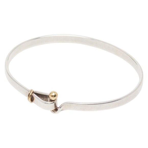 Tiffany & Co. Hook Eye Silver Gold 18K Yellow